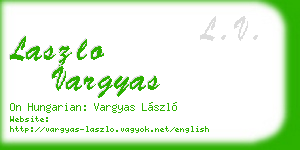 laszlo vargyas business card